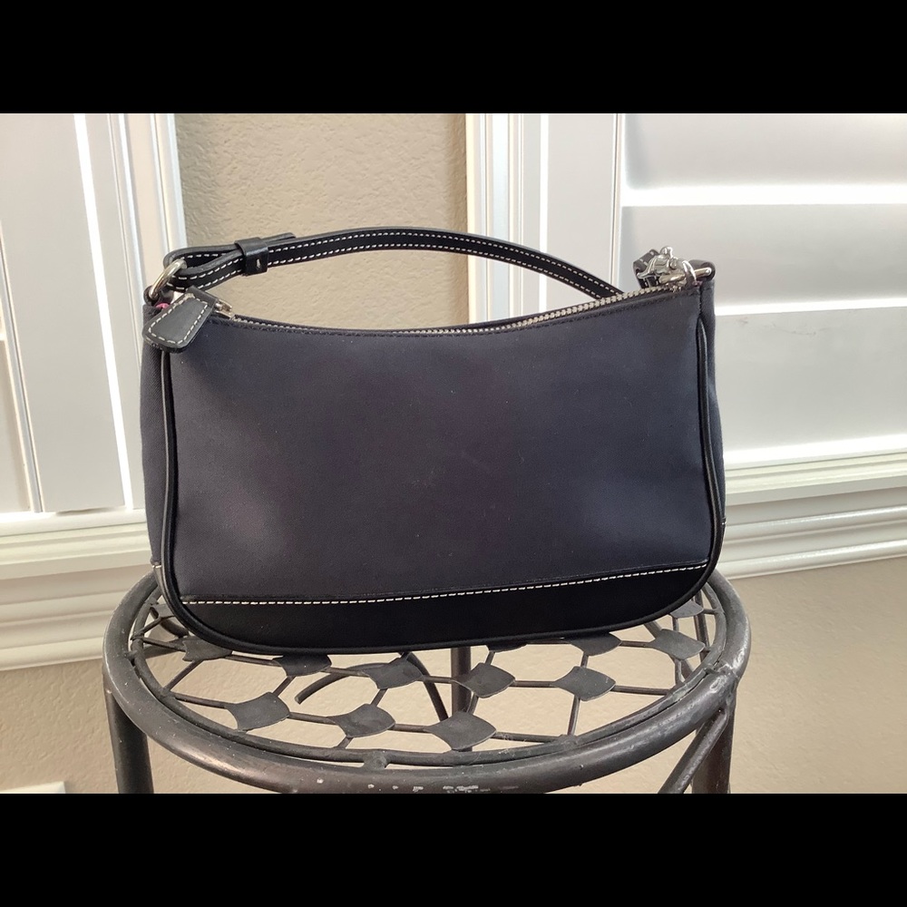 Coach dark blue clutch